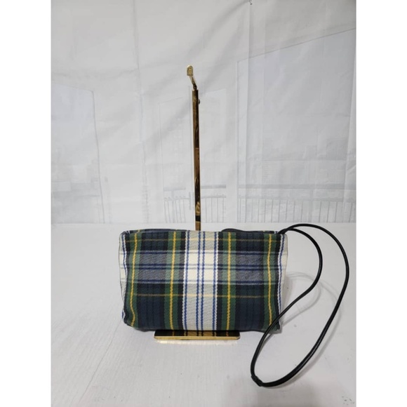 Authentic BURBERRY Tartan Fabric and Leather Clutch/Pouch Green - Picture 5 of 13